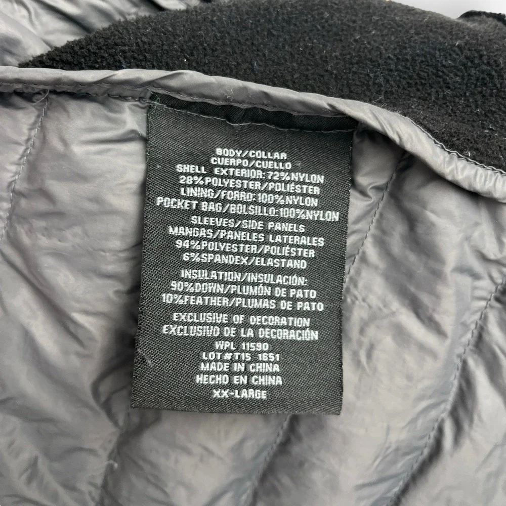 32 Degrees Weatherproof Puffer Jacket Coat Womens XXL Gray Black‎ Down Mock Neck